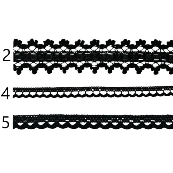 Encaje de hilo negro PC22-2