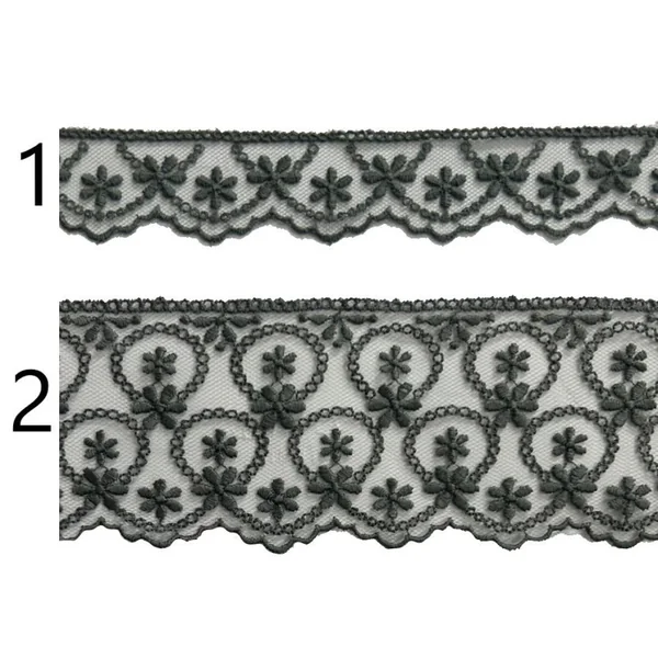 Encaje de nylon gris oscuro PC57-6