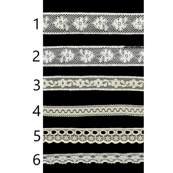 Encaje nylon blanco y beige PC91-5