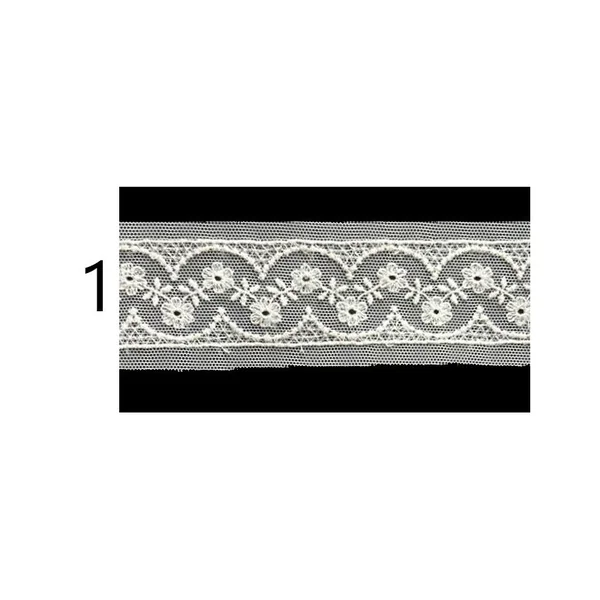 Encaje tul bordado blanco roto PC86-6