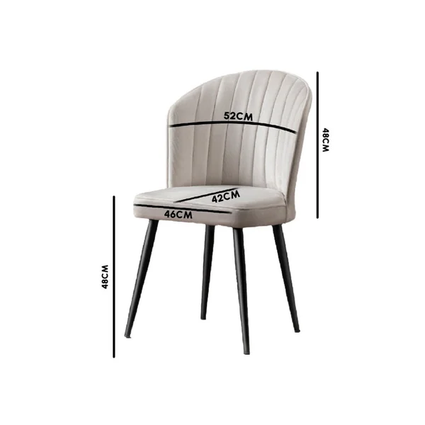 Ensemble de chaises (2 pièces) en bois "Rubi" - 52 x 42 x 85 cm - Noir