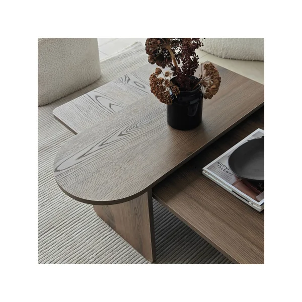 Ensemble de table basse en bois "Paris" 105 x 60 x 35 cm - Bronze - Imagen 9