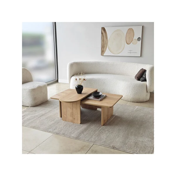 Ensemble de table basse en bois "Paris" 105 x 60 x 35 cm - Bronze - Imagen 3