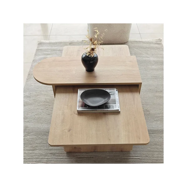 Ensemble de table basse en bois "Paris" 105 x 60 x 35 cm - Bronze - Imagen 8