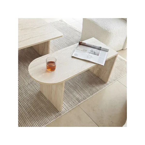 Ensemble de table basse en bois "Paris" 105 x 60 x 35 cm - Bronze - Imagen 6
