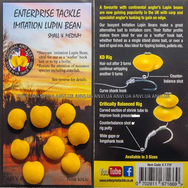 ENTERPRISE ALTRAMUCES AMARILLOS SIN AROMA SMALL & MEDIUM - Arapaima Fishing