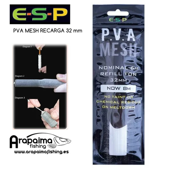ESP PVA MESH REFILL RECARGA 32 mm 8 m - Arapaima Fishing