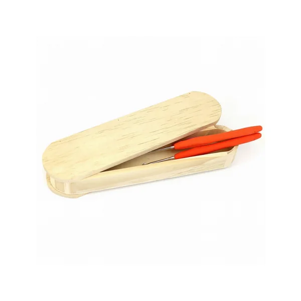 Estuche mangético madera guarda ganchillos