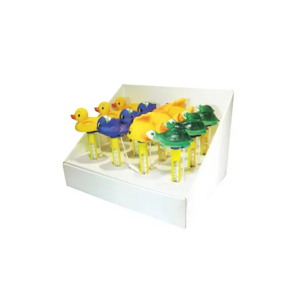 Expositor 12unds termométros flotantes de animales ref.66058