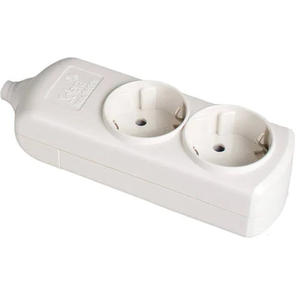 Extensión Eléctrica SOLERA Blanco (2 Enchufes)