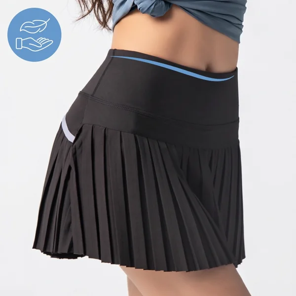 Falda de tenis plisada de cintura alta con bolsillo - Imagen 3
