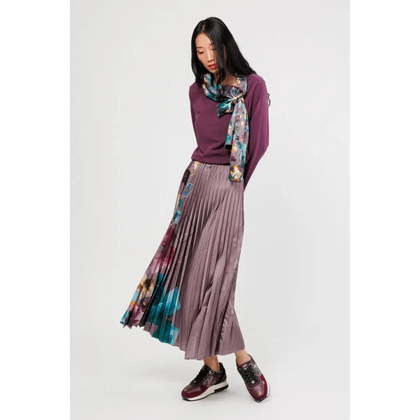 Falda plisada morada