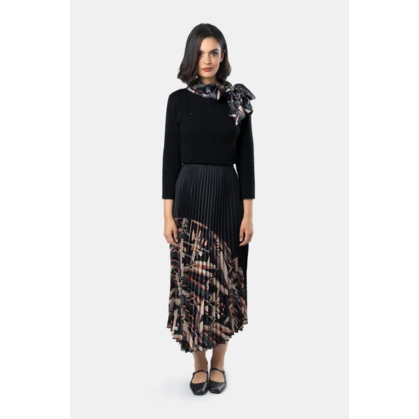 Falda plisada negra Mademoiselle