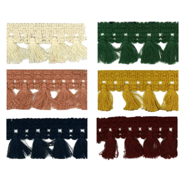 Fleco Tapicería Algodón 5,5cm - Con Borlas