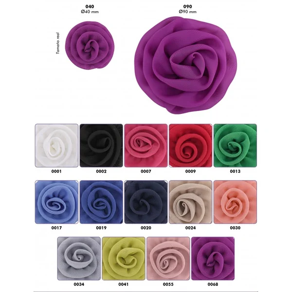 Flor Rosa organza