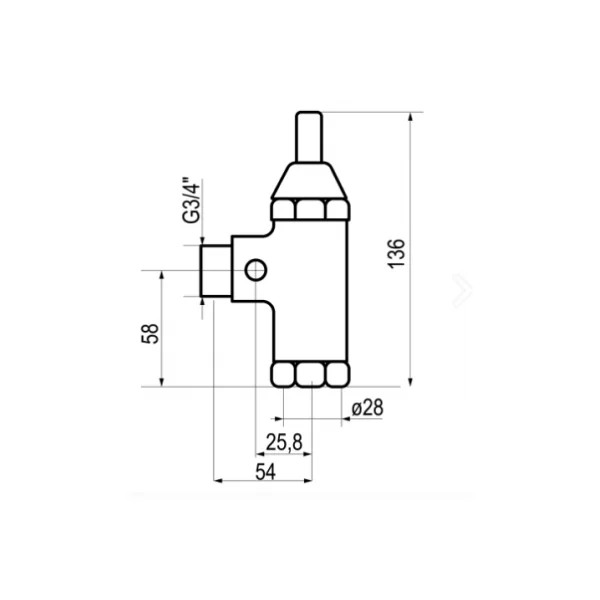Fluxor wc con llave presto 1000m 14900