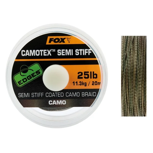 FOX CAMOTEX SEMI STIFF COATED CAMO BRAID 25 LB 20 M