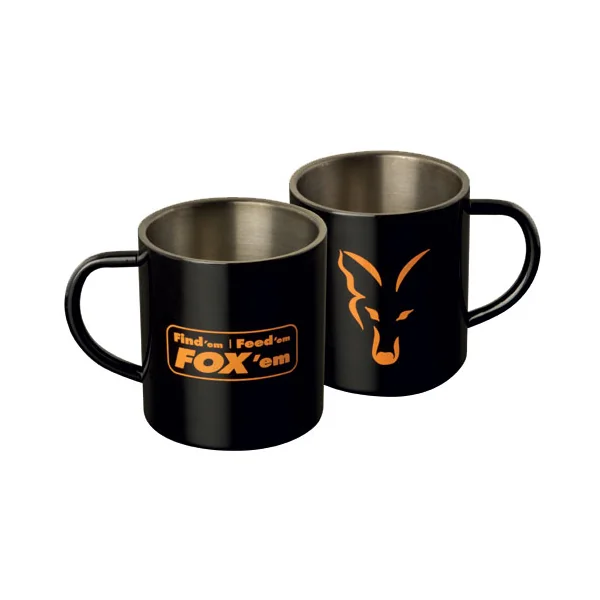 FOX STAINLESS STEEL MUG TAZA ACERO INOXIDABLE
