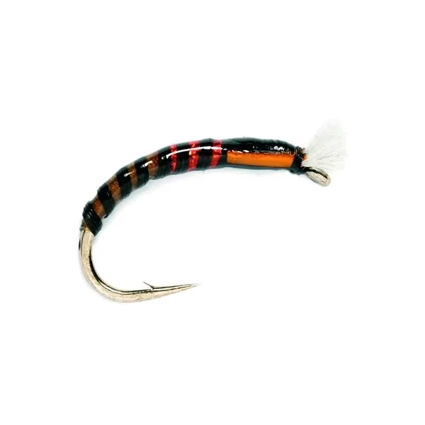 Fulling Mill Buzzer Ninfa roja de cuello negro