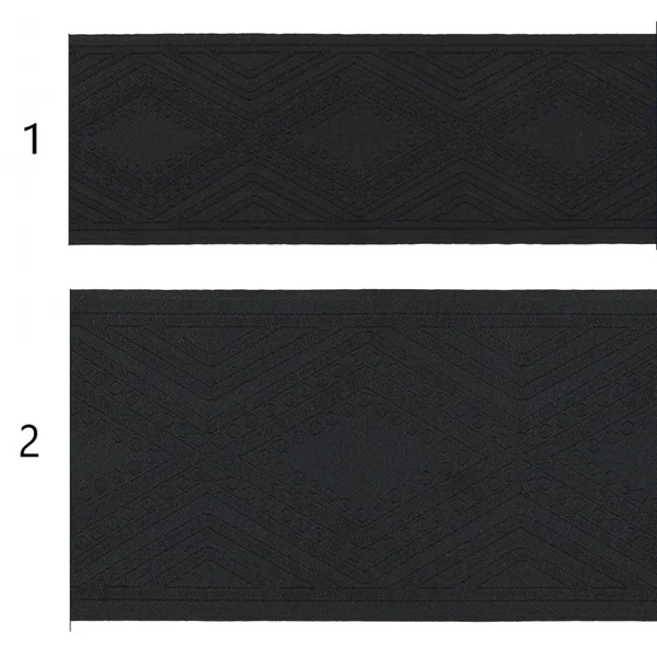Galón Jacquard greca negro Locorotondo
