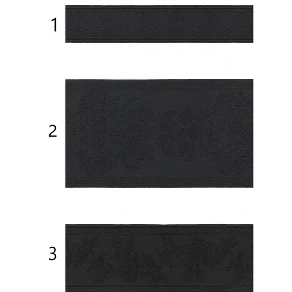 Galón Jacquard greca negro Manfredonia