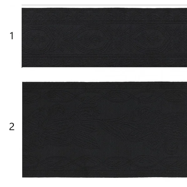 Galón Jacquard greca negro Procida