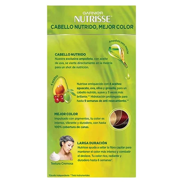 Garnier Tinte Nutrisse 71 Vainilla - Rubio Cenizo - Imagen 2