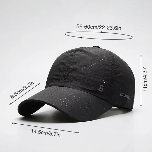 Gorra de béisbol lisa, transpirable y ajustable - Imagen 2