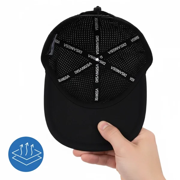 Gorra de béisbol lisa, transpirable y ajustable - Imagen 3