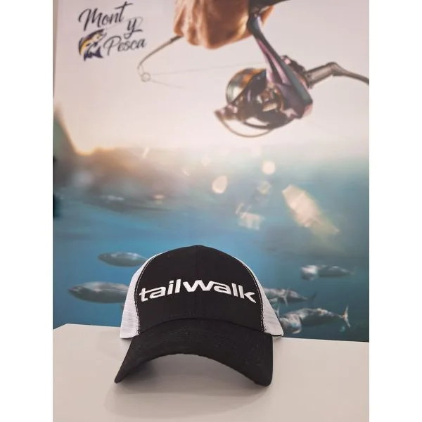 Gorra Tailwalk Negro / Blanco - Monty pesca
