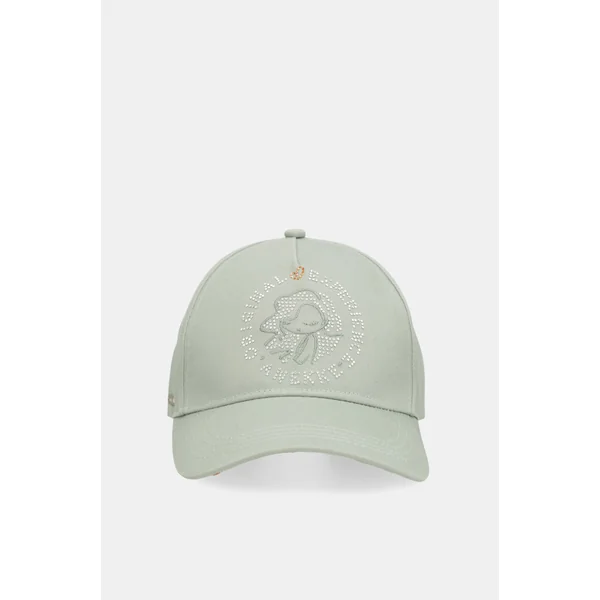 Gorra verde lazo estampado