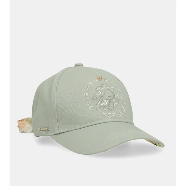 Gorra verde lazo estampado - Imagen 3
