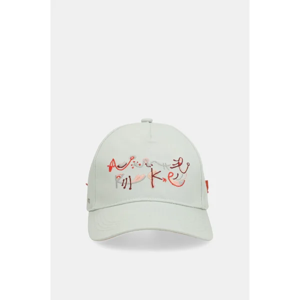 Gorra verde lazo rojo