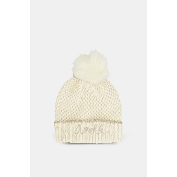 Gorro de punto beige