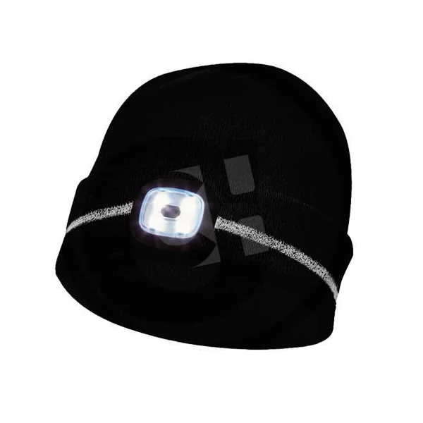 GORRO NEGRO CON FROTAL LED