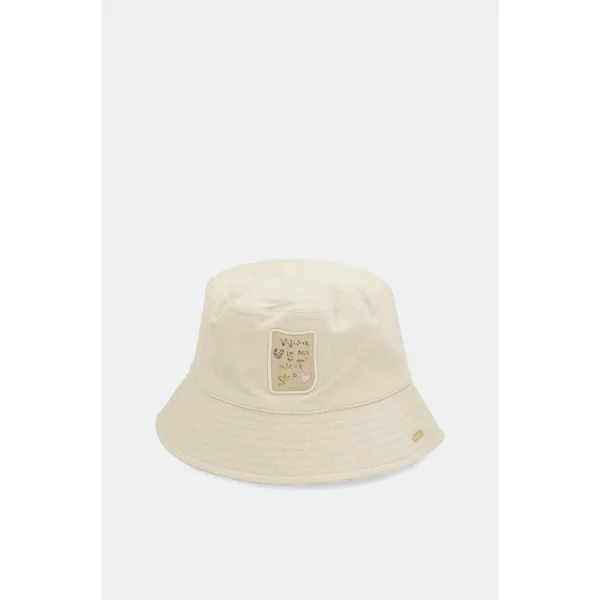 Gorro pescador reversible beige