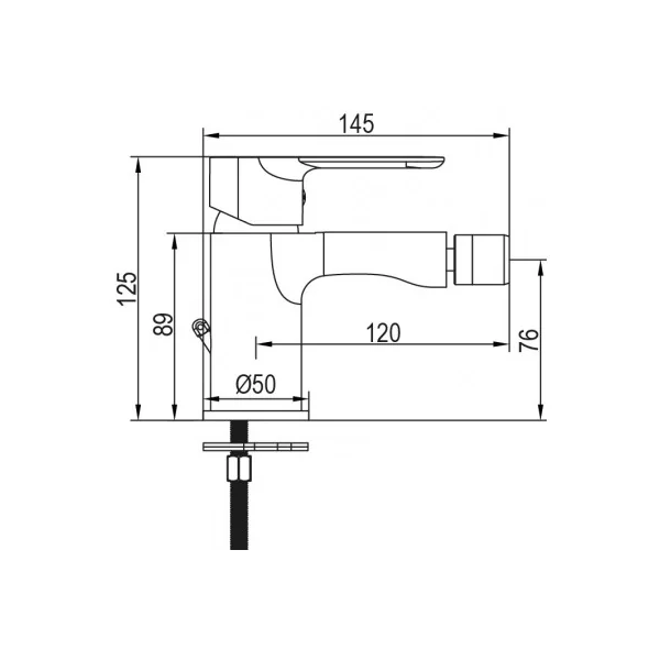 Grifo de bidet monomando Sky Cromo / REF:01SKY200CR - Imagen 2