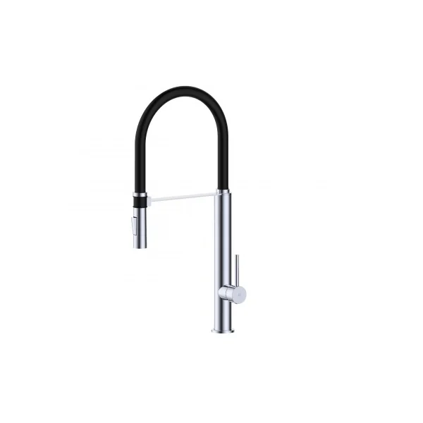 Grifo de fregadero monomando caño negro orientable negro pilot