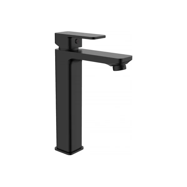Grifo de lavabo monomando caño alto skara negro