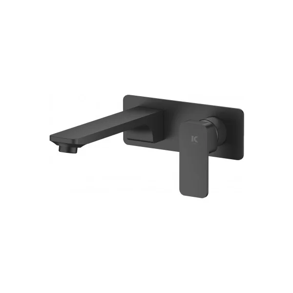 Grifo de lavabo monomando empotrado skara negro