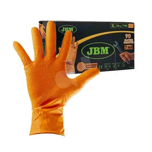 GUANTE NITRILO DES NARANJA T-L (100UDS)