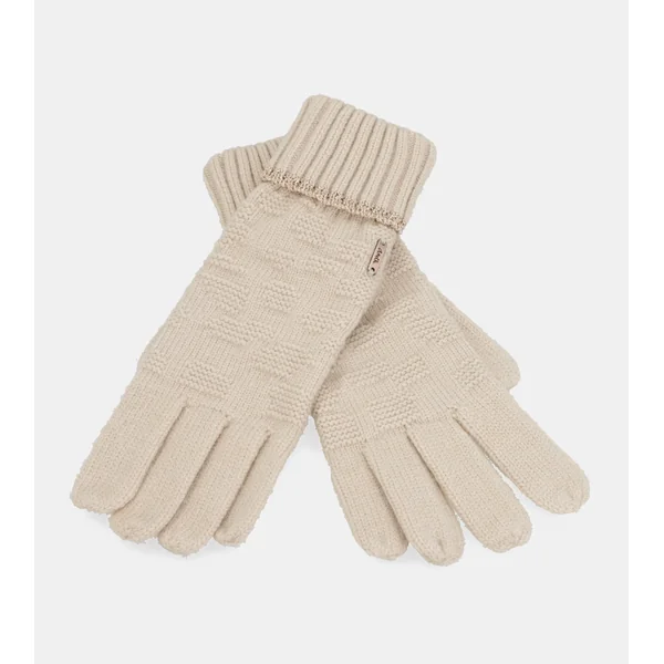 Guantes de punto beige - Imagen 3
