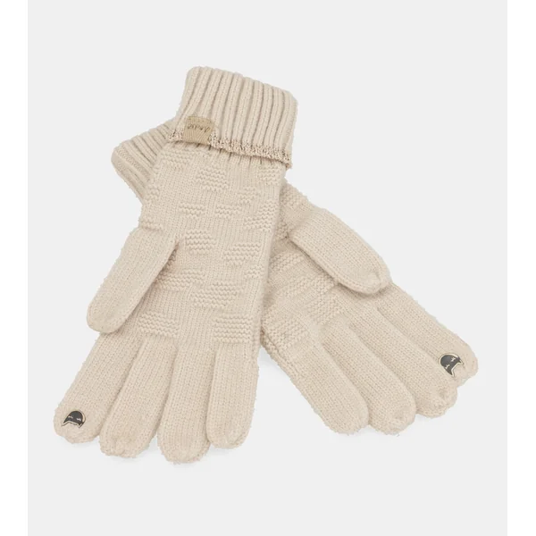 Guantes de punto beige - Imagen 4