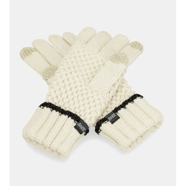 Guantes de punto beige - Imagen 2