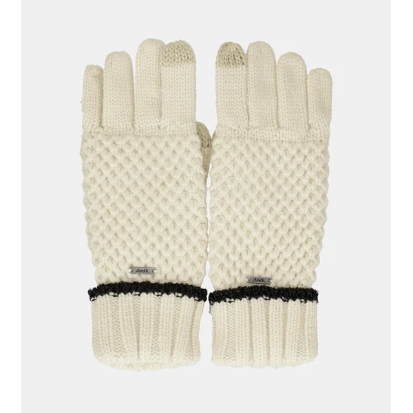 Guantes de punto beige - Imagen 4