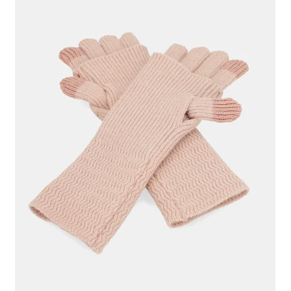 Guantes de punto beige - Imagen 2