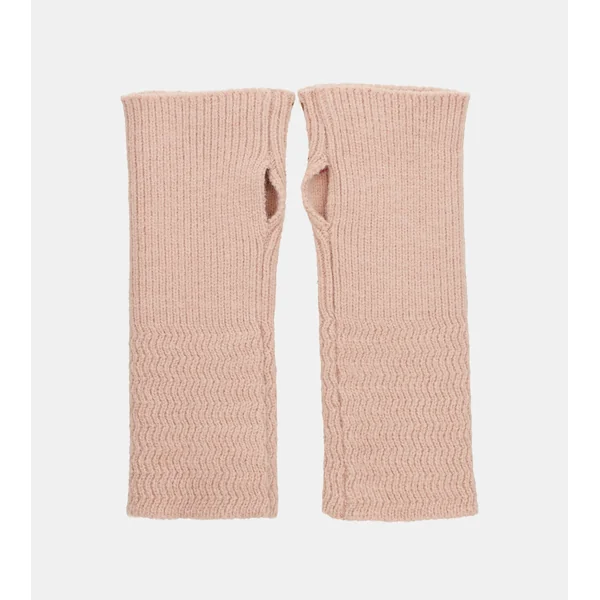 Guantes de punto beige - Imagen 4