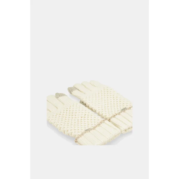 Guantes de punto beige - Imagen 2