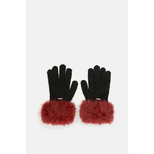 Guantes de punto combinados