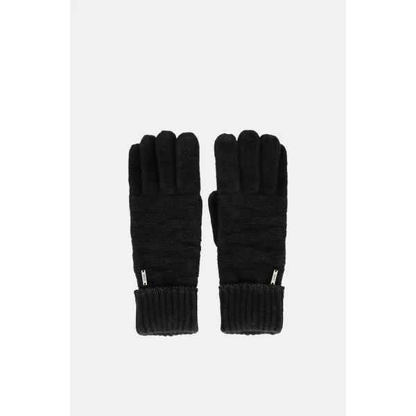 Guantes de punto negro